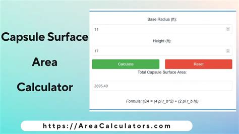 Surface Area Calculation Tool 